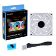 Lian Li O11 Vision Compact - white + 3x UNI FAN SL-INF 120 ARGB Reverse Blade PWM fans - 120mm image number null