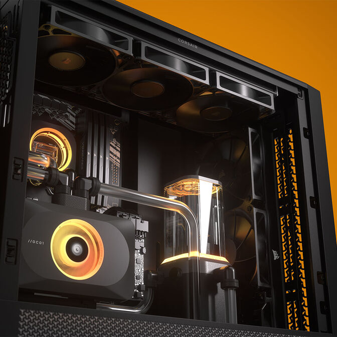 Corsair Frame 4000D PC case, Mid Tower, E-ATX, Tempered Glass - black image number 15