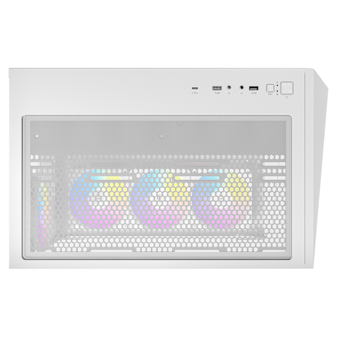 Antec C5 PC case, mid tower, ATX, RGB, tempered glass - white image number 10