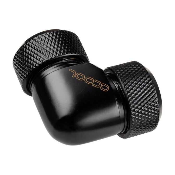 Alphacool Eiszapfen 13mm Hardtube Anschraubt&uuml;lle 90 Grad L-Verbinder Acryl- Messingrohre - schwarz image number 1