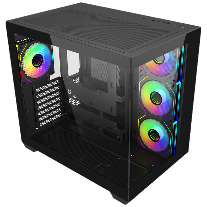 Cooler Master Elite 681 PC-Geh&auml;use, Midi-Tower, ATX, Tempered Glass, RGB - inklusive 4x 120mm-ARGB-L&uuml;fter, schwarz image number 1