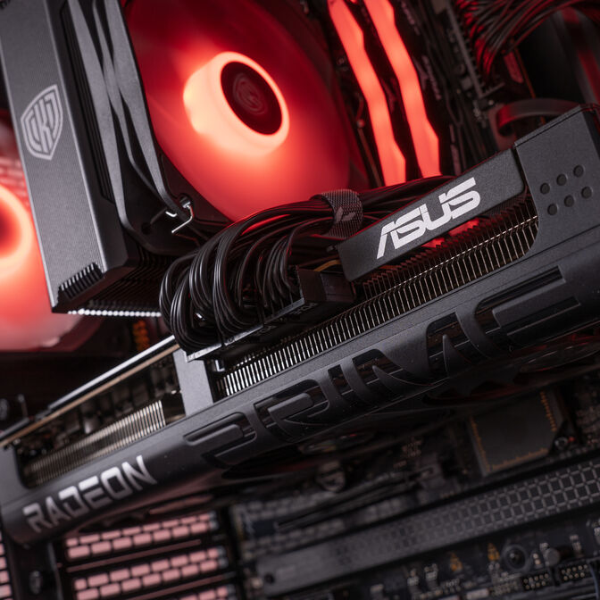 King Mod Systems Gaming-PC Mach 5 Rot, AMD Ryzen 5 7500X3D, RX 9070 XT - Fertig-PC mit Windows image number 7