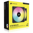 Corsair AF Elite Series RGB PWM L&uuml;fter 2er Pack inkl. RGB-Controller - 140mm, schwarz image number null
