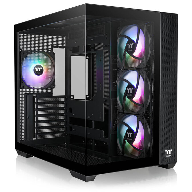 Thermaltake View 380 TG ARGB PC Case, Mid Tower, ATX, ARGB, Tempered Glass - Black image number 0