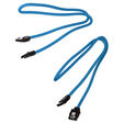 Corsair Premium Sleeved SATA-Kabel, blau 60cm - 2er Pack image number null