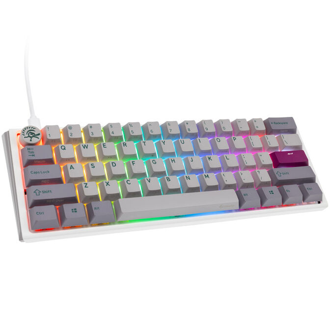 Ducky One 3 Mist Grey Mini Gaming Keyboard, RGB LED - MX-Brown (US) image number 0
