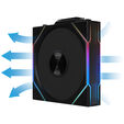 Lian Li UNI FAN TL Wireless L&uuml;fter, ARGB, PWM, 3er-Pack - Reverse Blade, 120mm, schwarz image number null