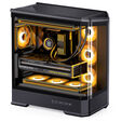 Jonsplus D400 PC Case, Mid Tower, ATX, Tempered Glass - Black image number null