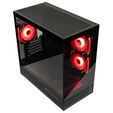 GSI SmartAssembly ARGB Glass Micro-ATX PC case, mid tower, Micro-ATX, Tempered Glass - black, 750 watts Gold power supply image number null