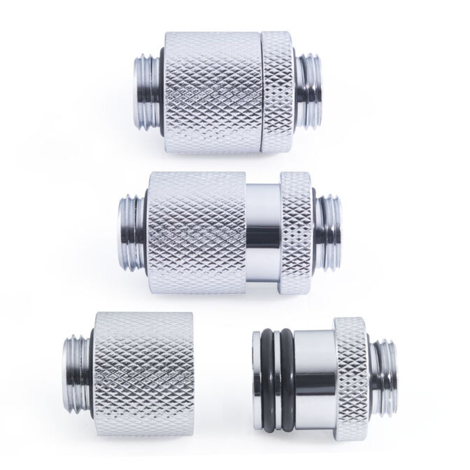 Alphacool ES D-Plug, 20-35mm, G1/4 male thread to G1/4 male thread - chrome image number 2