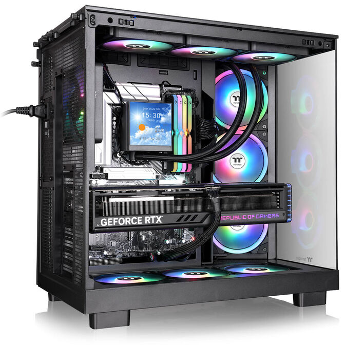 Thermaltake View 380 XL WS ARGB PC Case, Mid Tower, ATX, ARGB, Tempered Glass - Black image number 4