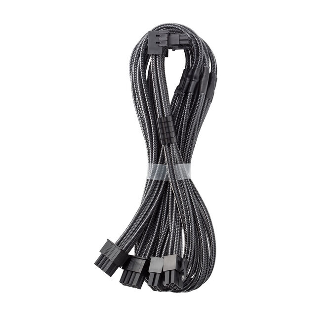 CableMod C-Series Pro Anschlusskabel - Variante B, 90&deg;, 16-Pin zu 4x 8-Pin PCIe, carbon image number 0