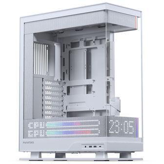 Phanteks Evolv X2 Matrix PC Case, Mid-Tower, E-ATX, Tempered Glass, Matrix LED - White