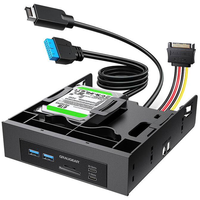 GRAUGEAR G-MP01CR-5 8-in-1 Frontpanel-Upgrade image number 0