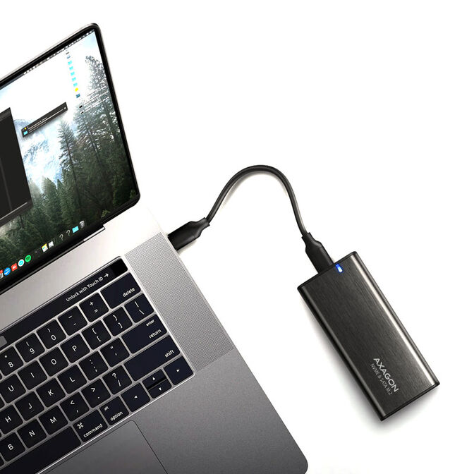 AXAGON EEM2-SB2 USB-C 3.2 Gen 2, M.2 SSD Enclosure - black image number 8