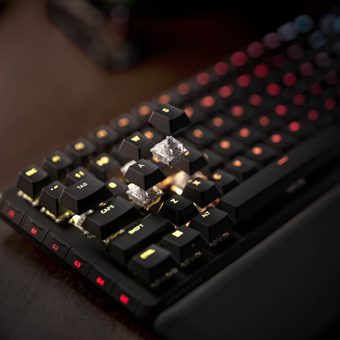 Corsair Vanguard 96 Wireless Gaming Keyboard, Mechanical, RGB, LCD Display, DE Layout - Black image number 17