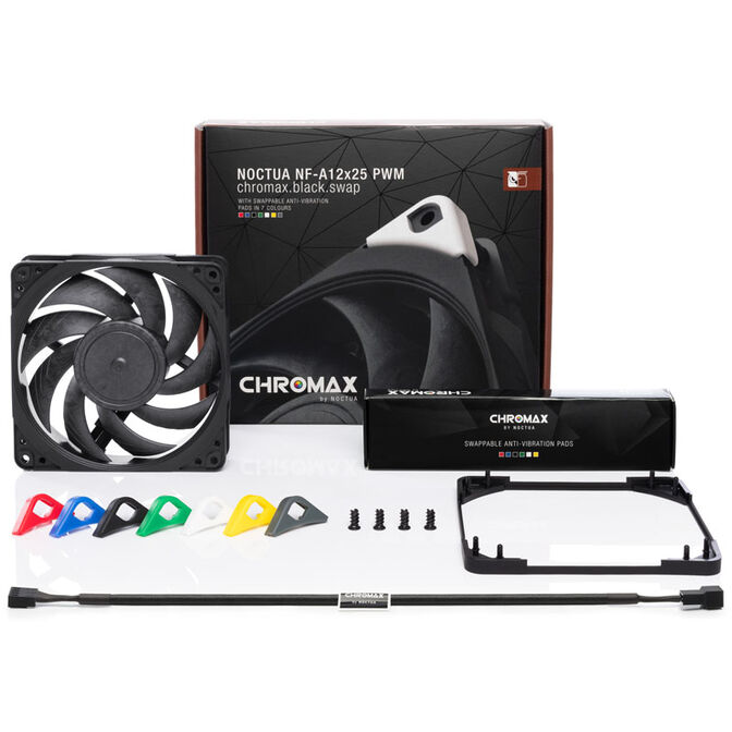 Noctua NF-A12X25 PWM chromax.black.swap Fan - 120mm image number 8