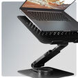 AXAGON STND-LRB Laptop-St&auml;nder, 360&deg; drehbar, Doppelgelenk, verl&auml;ngerbar  - schwarz image number null