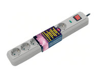 Brennenstuhl Eco-Line Safeguard Power Strip - grey