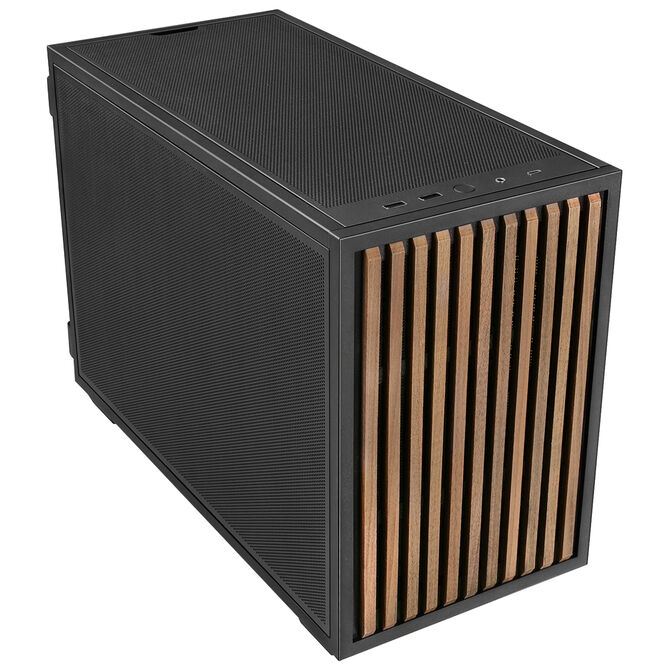 Lian Li DAN Cases B4 Wood Edition PC-Geh&auml;use, Micro-ATX - Walnuss, schwarz image number 1