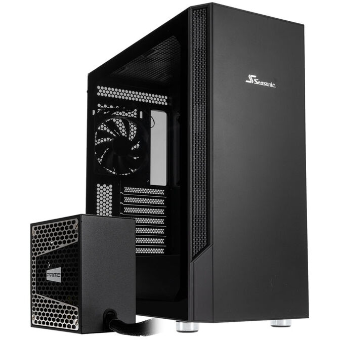 Seasonic Arch Q503 Midi Tower + CONNECT DGC-650 Gold Netzteil - schwarz image number 0