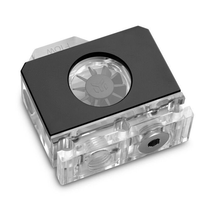 EK Water Blocks EK-Quantum Scalar Flowmeter Bottom-To-Top D-RGB - Black image number 1