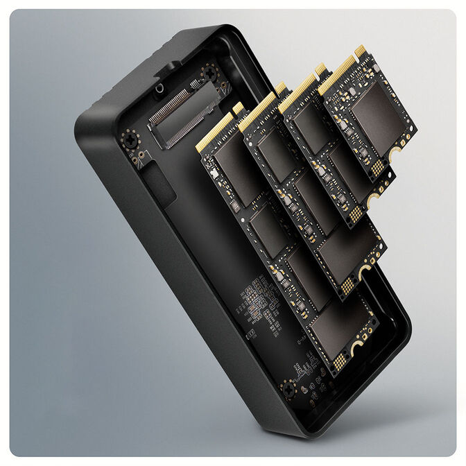AXAGON EEM2-40G M.2-Geh&auml;use, USB4, 40 Gbit/s, NVMe, Aluminium - schwarz image number 5