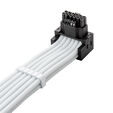 CableMod C-Series Pro Connection Cable - Variant A, 90&deg;, 16-Pin to 4x 8-Pin PCIe, white image number null