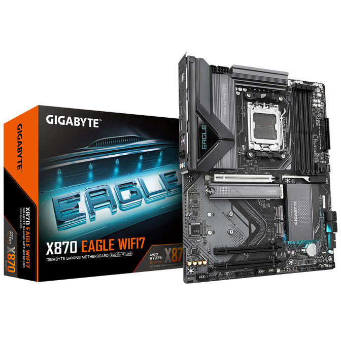 Gigabyte X870 Eagle WiFi7 motherboard, Socket AM5, AMD X870, ATX, DDR5 image number 0