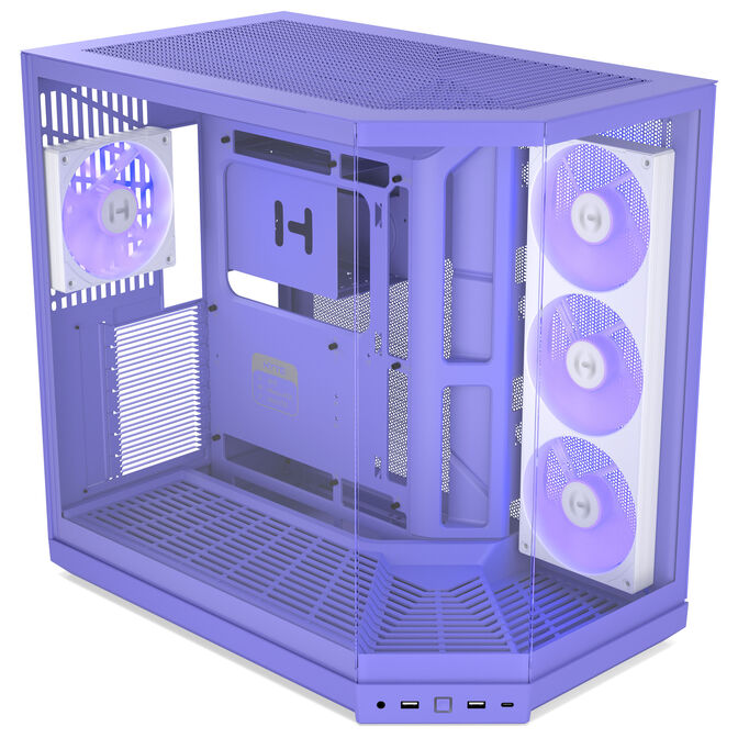 HYTE Y50 Midi-Tower PC-Geh&auml;use, E-ATX, Tempered Glass - Taro Milk image number 2