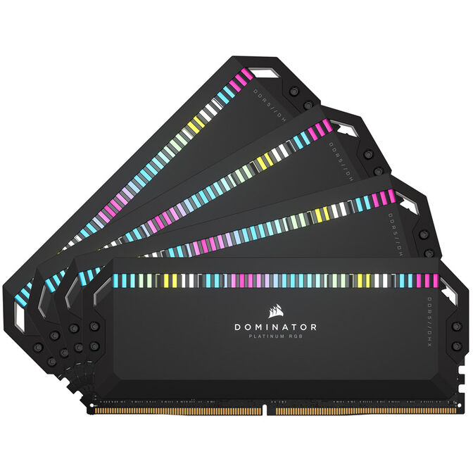 Corsair Dominator Platinum RGB DDR5-6400 RAM, CL32, XMP - 64GB Quad-Kit, black image number 1