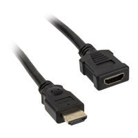 InLine HDMI Verl&auml;ngerung Stecker / Buchse, schwarz - 2m