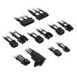 Kolink Core Pro Braided Cable Extension Kit 12V-2x6 Type 2 - Jet Black/Brilliant White image number null