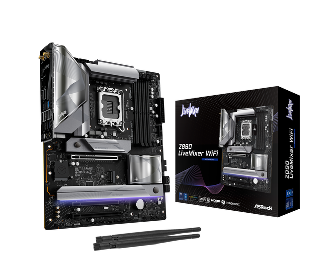 ASRock Z890 LiveMixer WiFi, Intel Z890 Mainboard, Sockel LGA 1851, Intel Z890, ATX, DDR5 image number 0