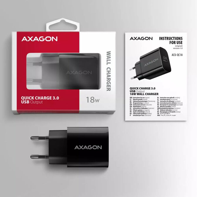 AXAGON ACU-QC18 Ladestecker, 18 W - schwarz image number 6