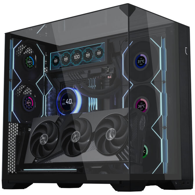 Lian Li Multi-Directional 4 Slots Vertical GPU Bracket v3, with PCIe 5.0 Riser Cable - Black image number 5