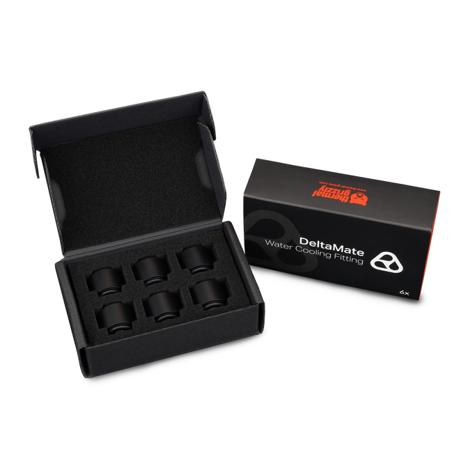 Thermal Grizzly DeltaMate Extender Fitting - MF14, black, pack of 6 image number 2