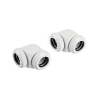 Corsair Hydro X Series XF Hardline Adapter 90 Grad 12mm AD auf 12mm AD Hardtube - 2er Pack, wei&szlig;