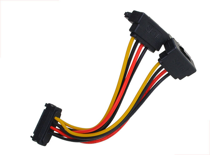 InLine SATA Strom-Y-Kabel SATA gewinkelt - 0,15m image number 1