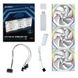 Lian Li UNI FAN SL Wireless ARGB PWM L&uuml;fter, 3er-Pack inkl. Controller - 120 mm, wei&szlig; image number null