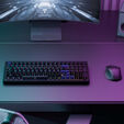 Ducky Cushion 98 Gaming Keyboard, 96%, US Layout, Shush Red Switches &ndash; Matte Black image number null