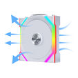 Lian Li UNI FAN SL Wireless ARGB PWM L&uuml;fter, 3er-Pack inkl. Controller - Reverse Blade, 120 mm, wei&szlig; image number null