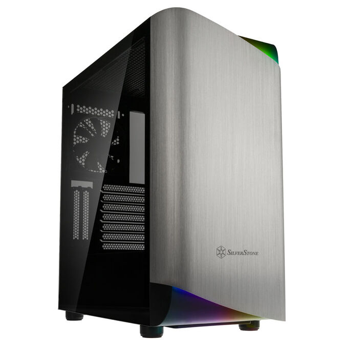 SilverStone Seta A1 Midi-Tower, Tempered Glass - schwarz/silber image number 0