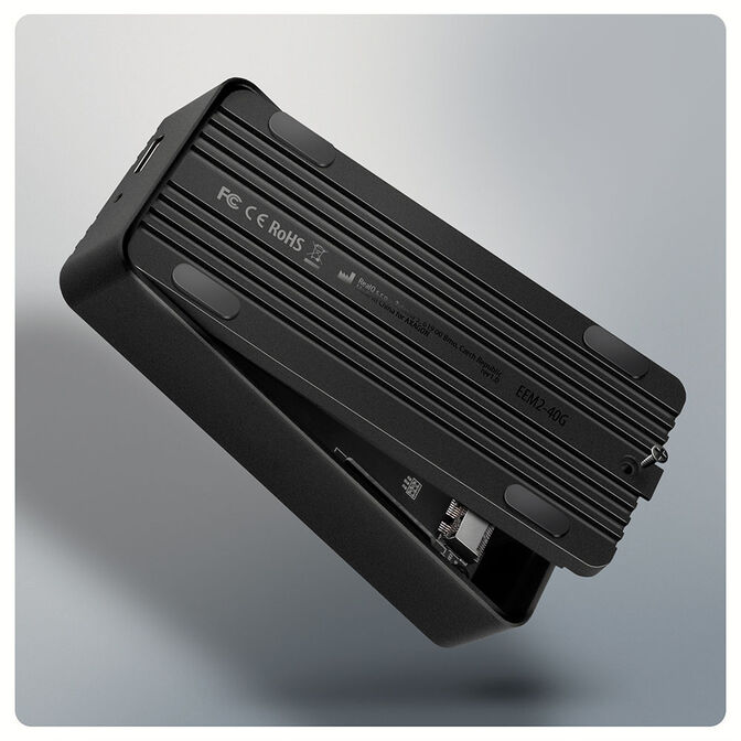 AXAGON EEM2-40G M.2-Geh&auml;use, USB4, 40 Gbit/s, NVMe, Aluminium - schwarz image number 1