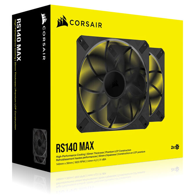 Corsair RS Series RS140 Max PWM Fan - 140mm, black, 2-pack image number 12