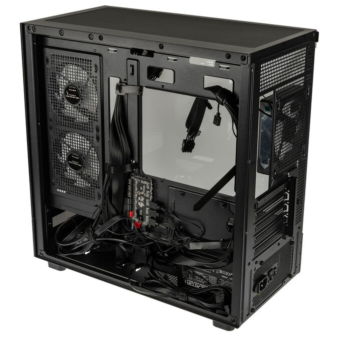 GSI SmartAssembly ARGB Glass Micro-ATX PC case, mid tower, Micro-ATX, Tempered Glass - black, 750 watts Gold power supply image number 8