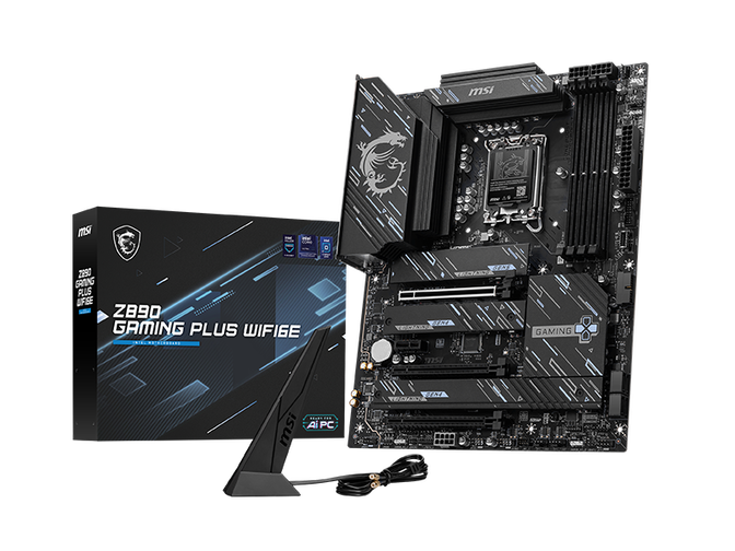 MSI Z890 Gaming Plus WIFI6E Motherboard, Socket 1851, Intel Z890, ATX, DDR5 image number 0