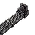 CableMod Universal Pro ModMesh 16-Pin zu 16-Pin-Kabel, 90&deg; Anschluss, Sleeved, StealthSense - carbon, 60 cm, Var. A image number null