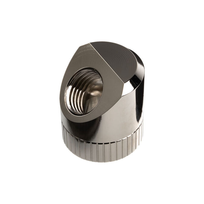 EK Water Blocks EK-Torque Adapter 45 Grad G1/4 Zoll AG auf G1/4 Zoll IG - drehbar, nickel silber image number 2