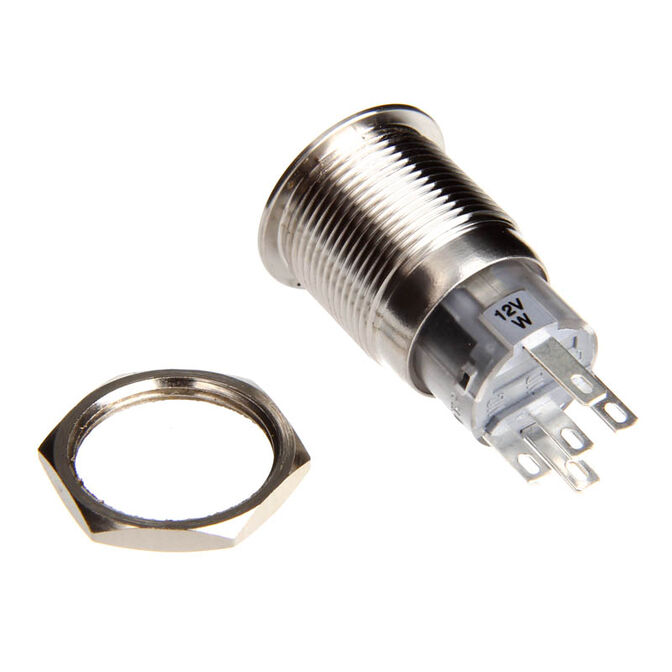 DimasTech Vandalismustaster 19mm - Silverline - gelb image number 3